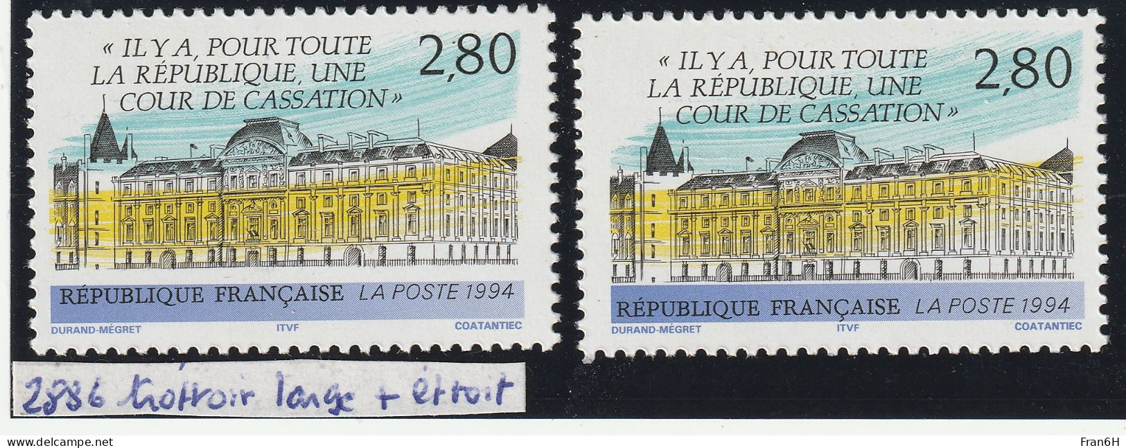 YT N° 2886 - Trootoir Large + étroit - Neufs ** - MNH - Unused Stamps