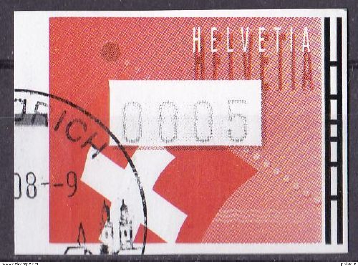 Schweiz ATM Automaten Marke (0,05) O/used (A-4-22) - Automatenzegels