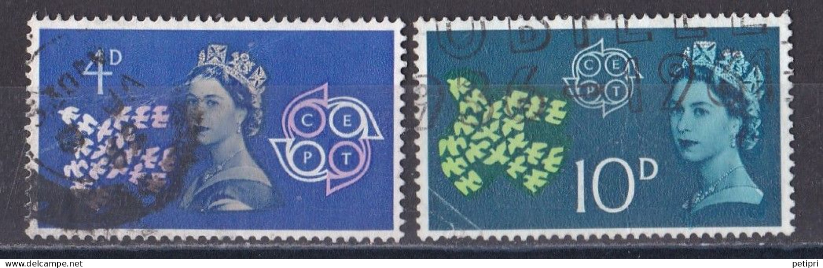 Grande Bretagne - 1952 - 1971 -  Elisabeth II -  Y&T N °  363  Et  364  Oblitérés - Used Stamps