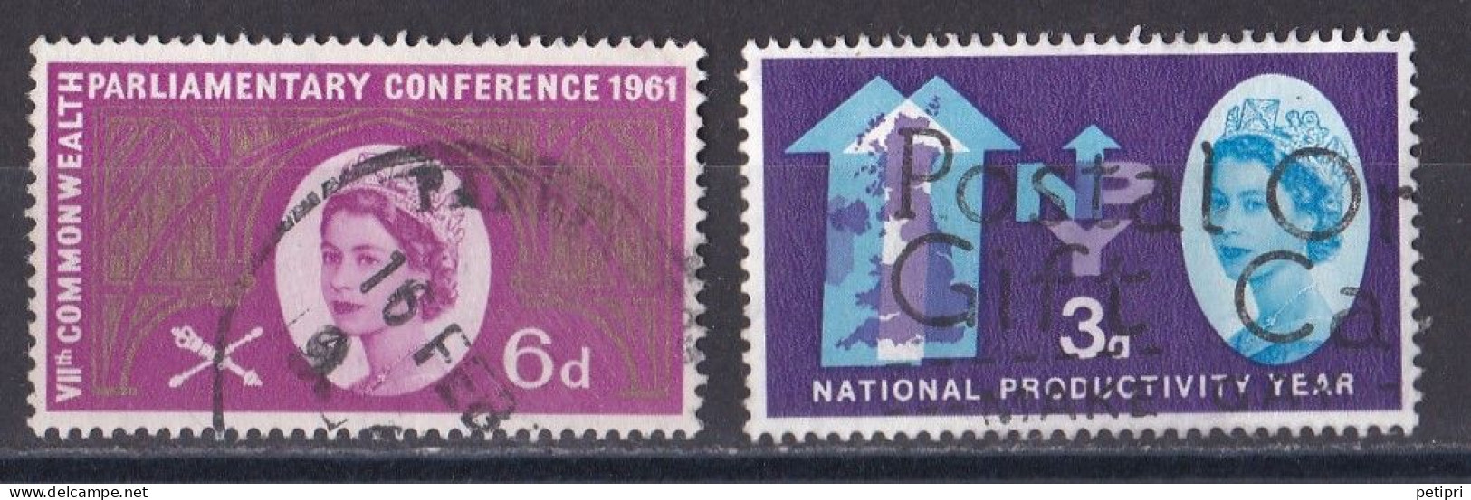 Grande Bretagne - 1952 - 1971 -  Elisabeth II -  Y&T N °  365  Et  368  Oblitérés - Used Stamps