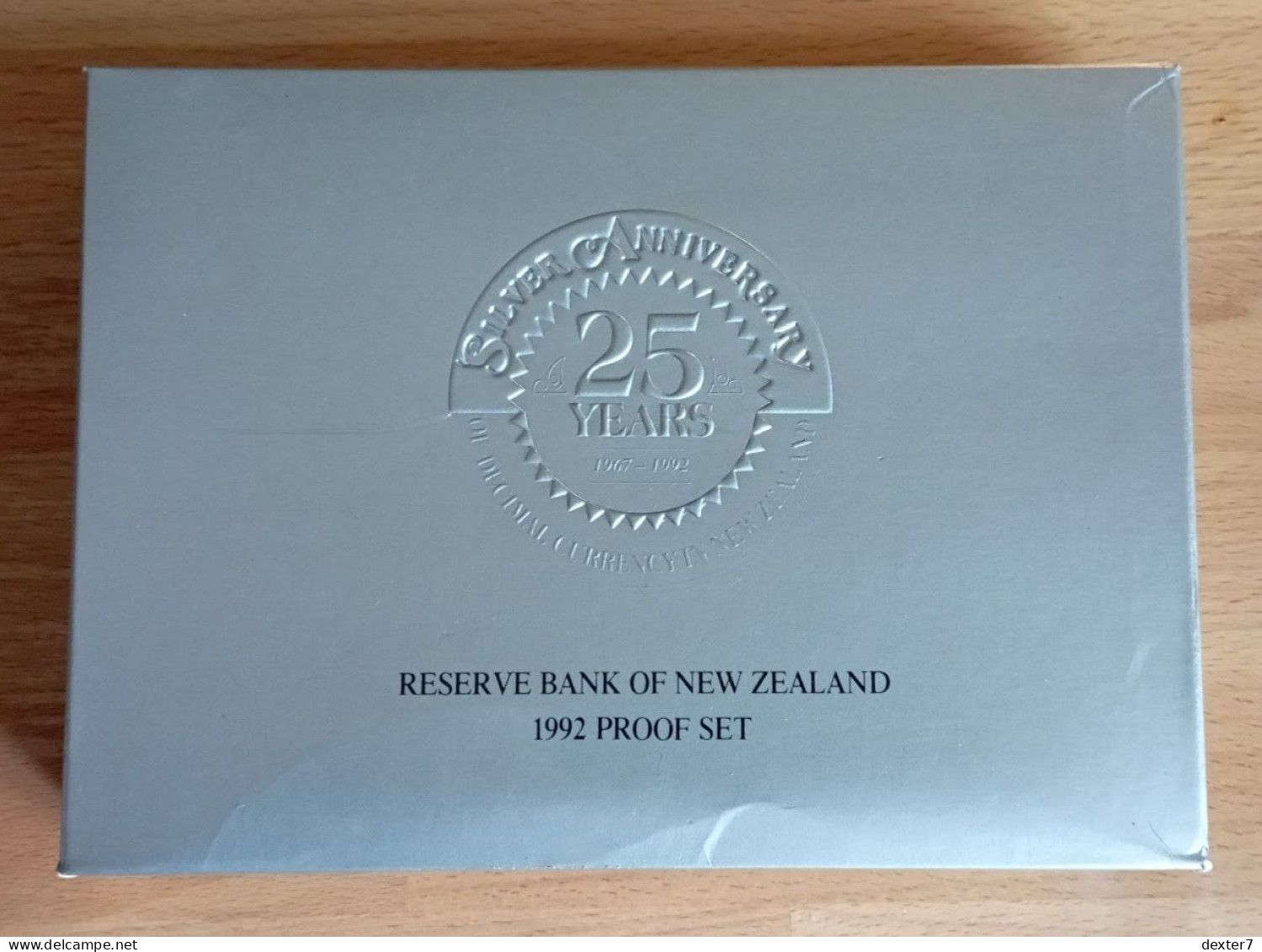 New Zealand Proof Set With Silver 5 Dollars Elizabeth II 1992 25 Years Of Decimal Currency - Nieuw-Zeeland