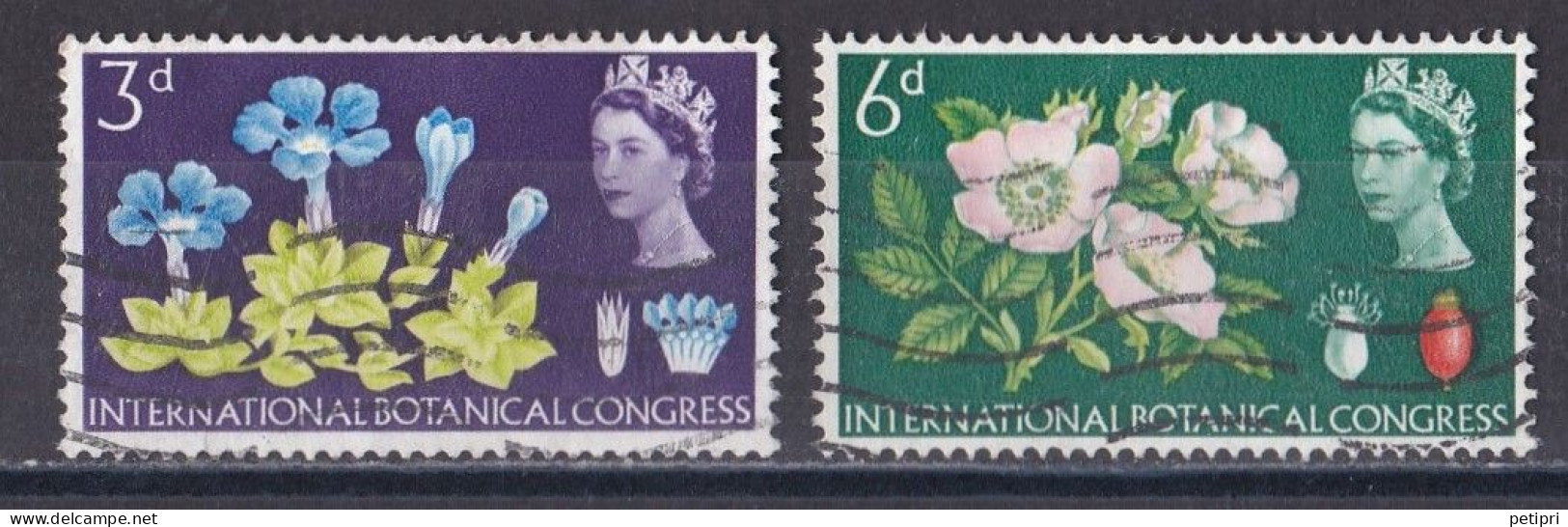 Grande Bretagne - 1952 - 1971 -  Elisabeth II -  Y&T N °  391  Et  392  Oblitérés - Usados