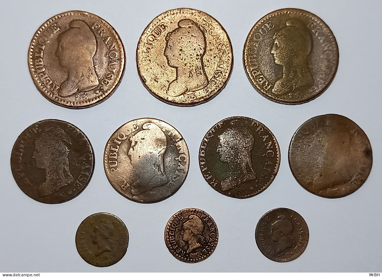France, Directoire, 1796-1799 (10 Monnaies) - 1795-1799 Directoire (An IV – An VIII)