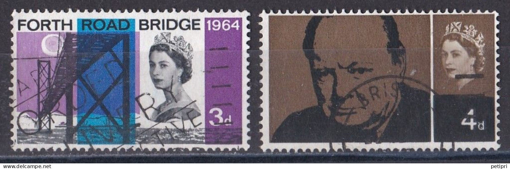 Grande Bretagne - 1952 - 1971 -  Elisabeth II -  Y&T N °  395  Et  397  Oblitérés - Oblitérés