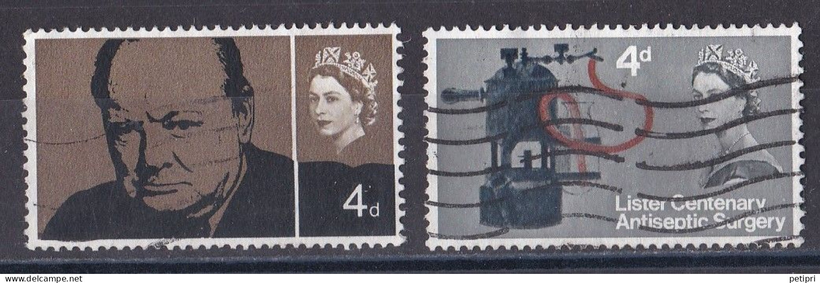 Grande Bretagne - 1952 - 1971 -  Elisabeth II -  Y&T N °  397  Et  405  Oblitérés - Oblitérés