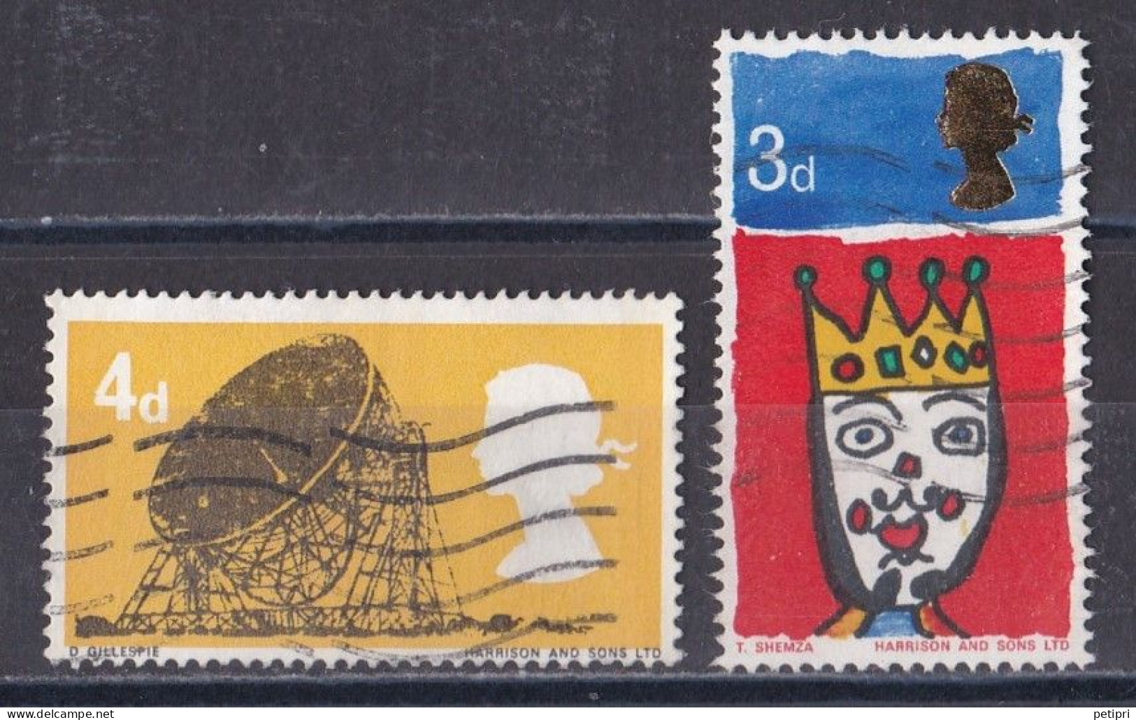 Grande Bretagne - 1952 - 1971 -  Elisabeth II -  Y&T N °  449  Et  461  Oblitérés - Used Stamps