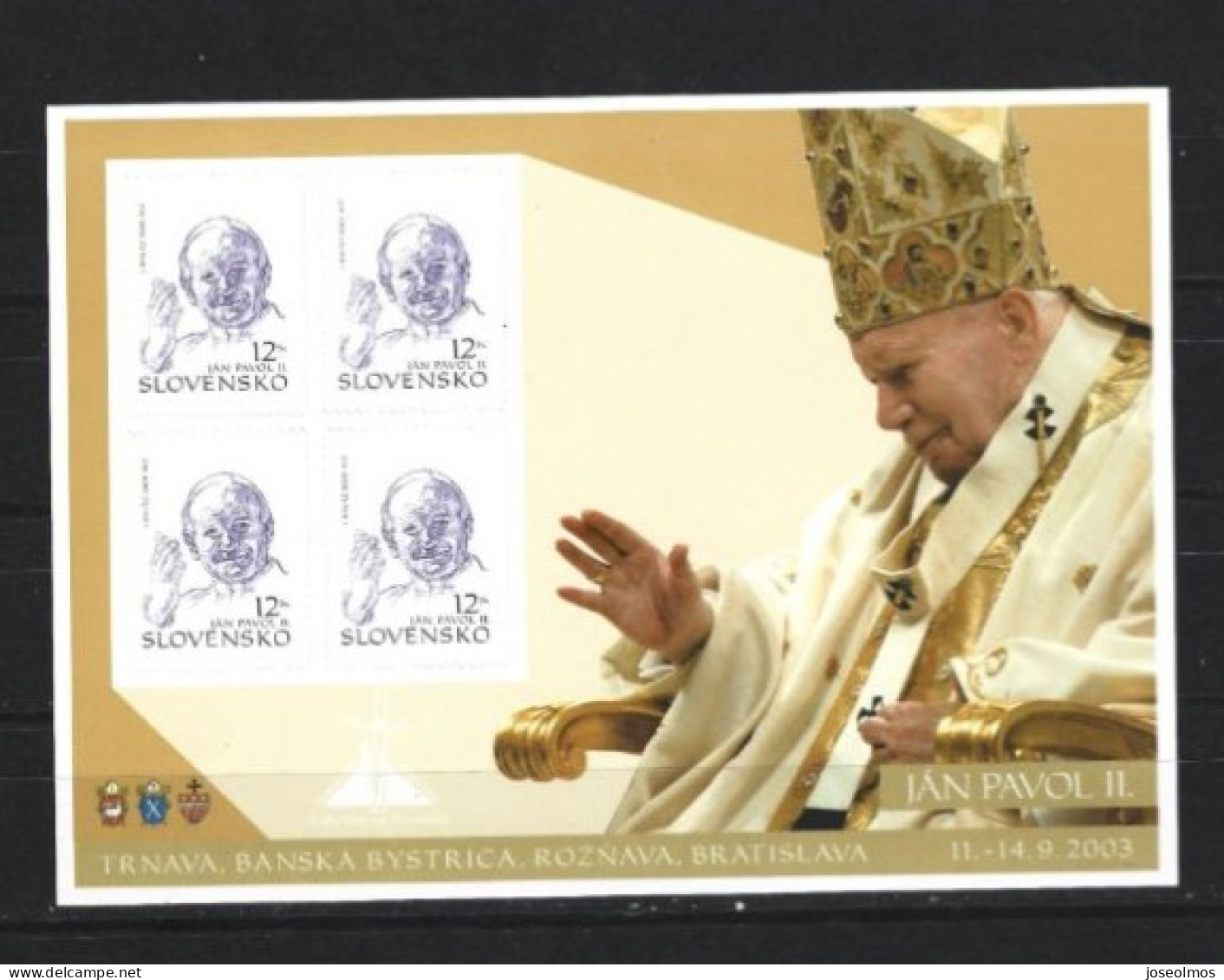 SLOVAQUIE ANNEE 2003 NEUF** /MNH MI-466 BLOC BF LUXE AUTO ADHESIF - Blokken & Velletjes