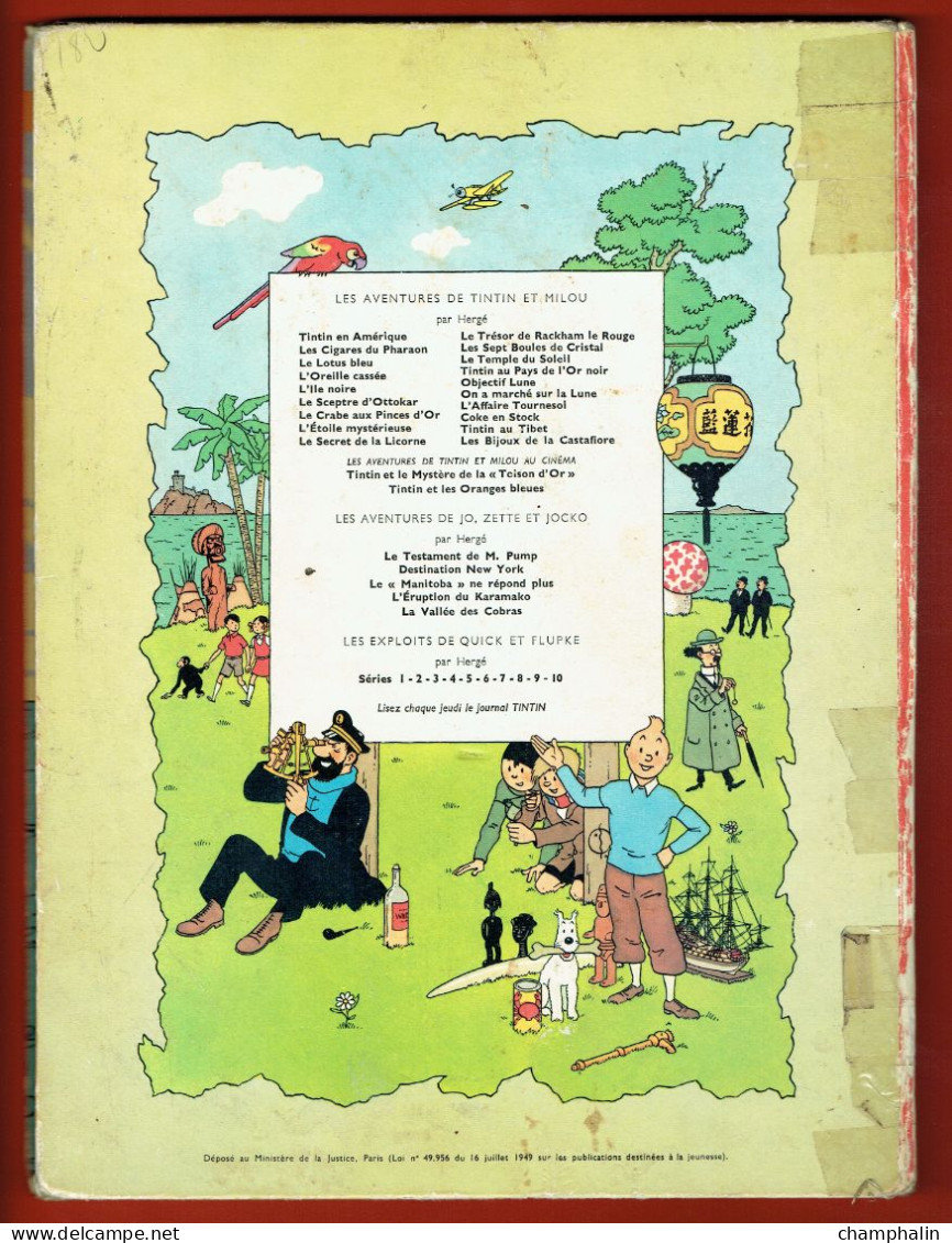 Hergé - Les Aventures De Tintin - L'Ile Noire - Ed Casterman - Réf. Série B 36 (1966) - Voir état & Description - Tintin