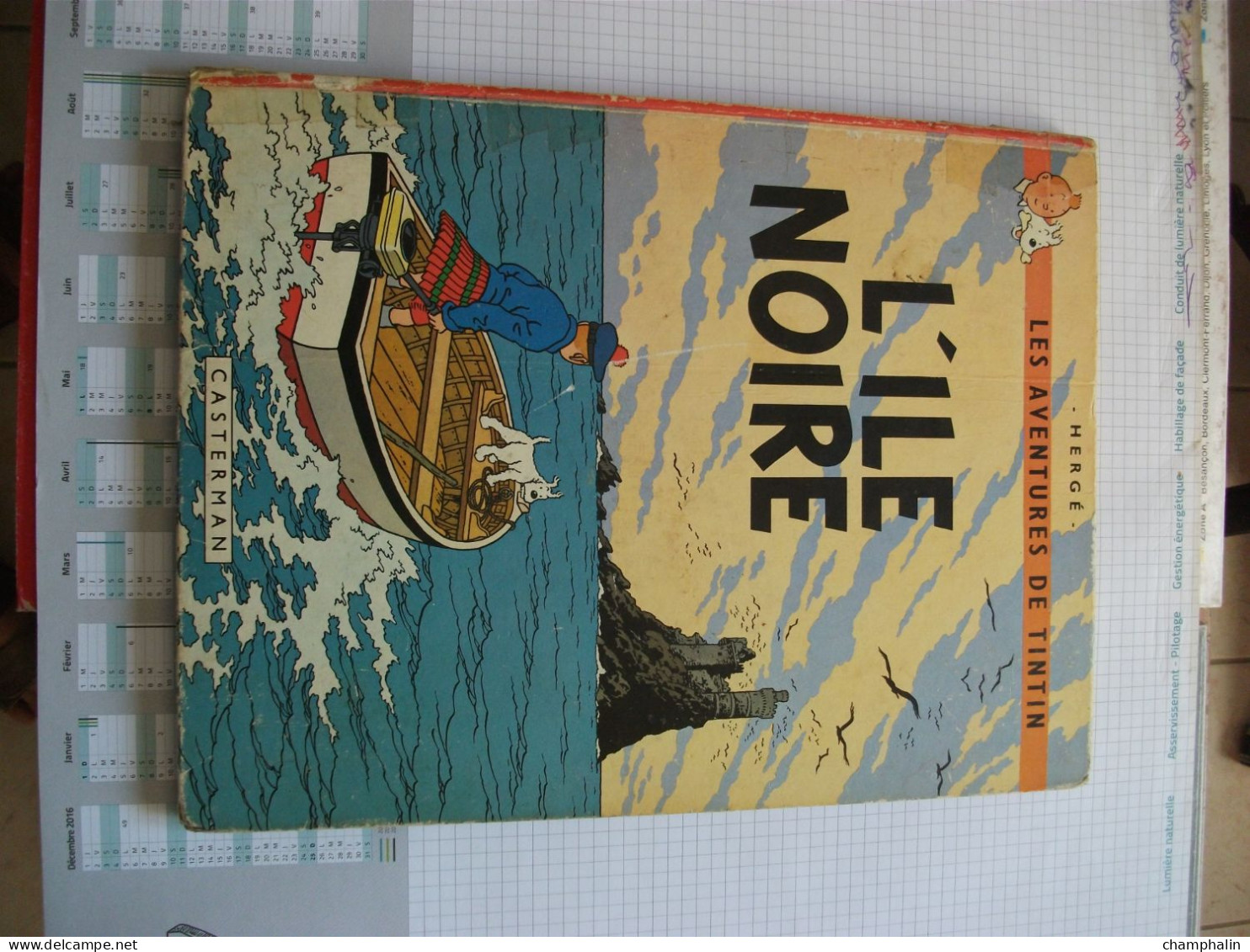 Hergé - Les Aventures De Tintin - L'Ile Noire - Ed Casterman - Réf. Série B 36 (1966) - Voir état & Description - Tintin