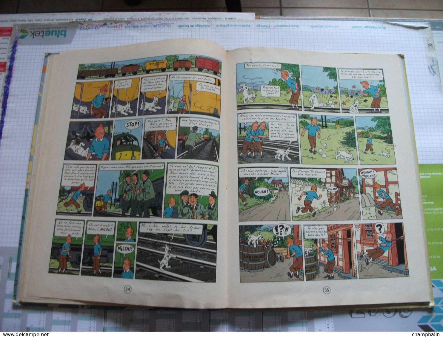 Hergé - Les Aventures de Tintin - L'Ile Noire - Ed Casterman - Réf. Série B 36 (1966) - Voir état & description