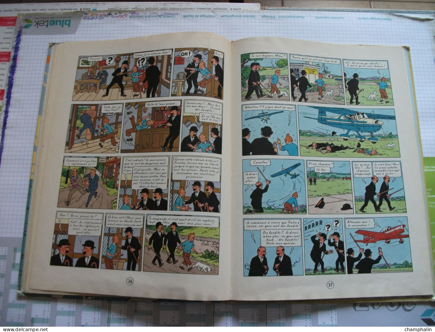 Hergé - Les Aventures de Tintin - L'Ile Noire - Ed Casterman - Réf. Série B 36 (1966) - Voir état & description