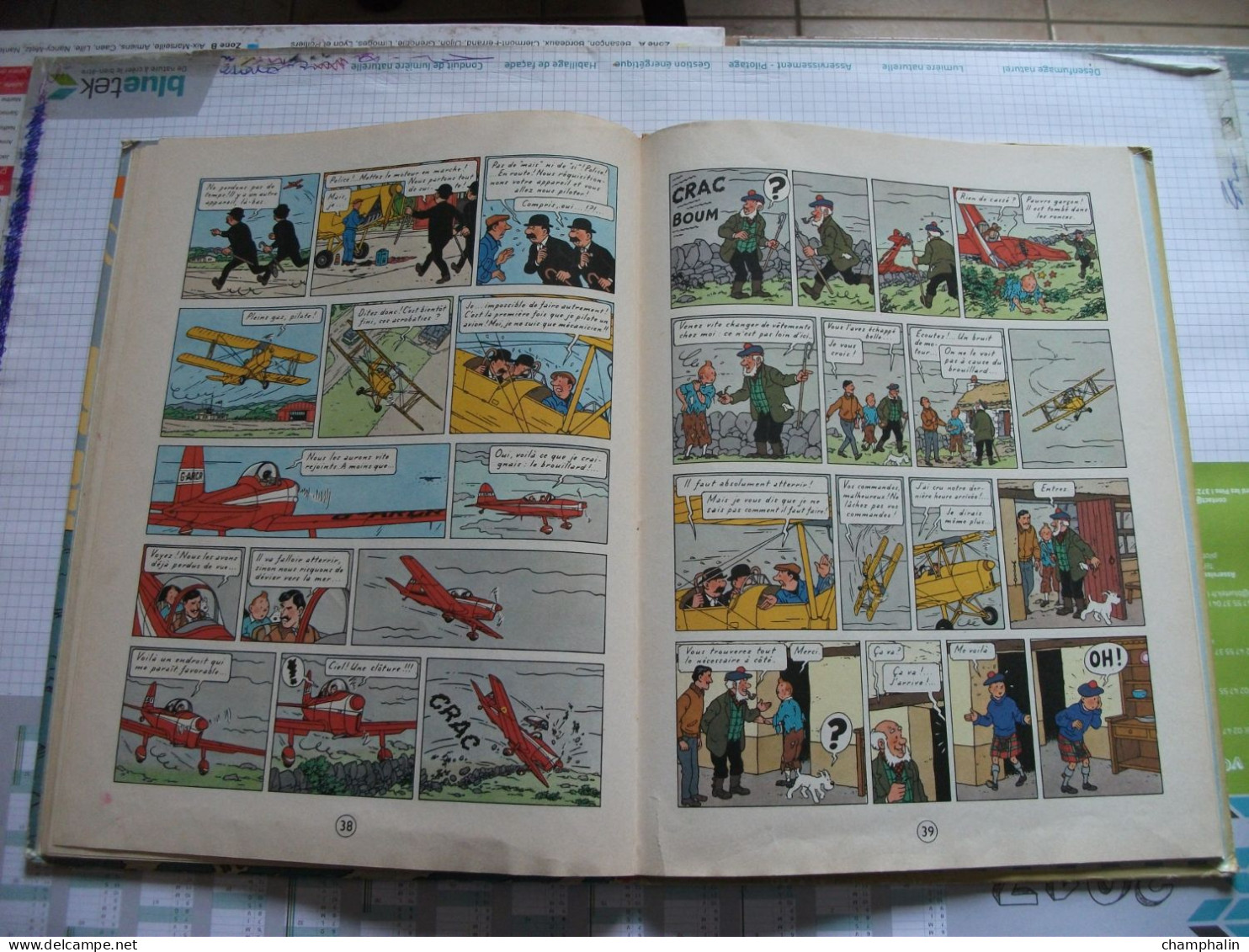 Hergé - Les Aventures de Tintin - L'Ile Noire - Ed Casterman - Réf. Série B 36 (1966) - Voir état & description