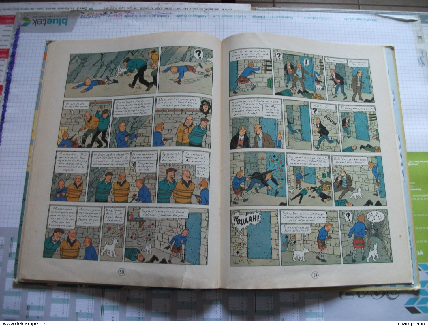 Hergé - Les Aventures de Tintin - L'Ile Noire - Ed Casterman - Réf. Série B 36 (1966) - Voir état & description