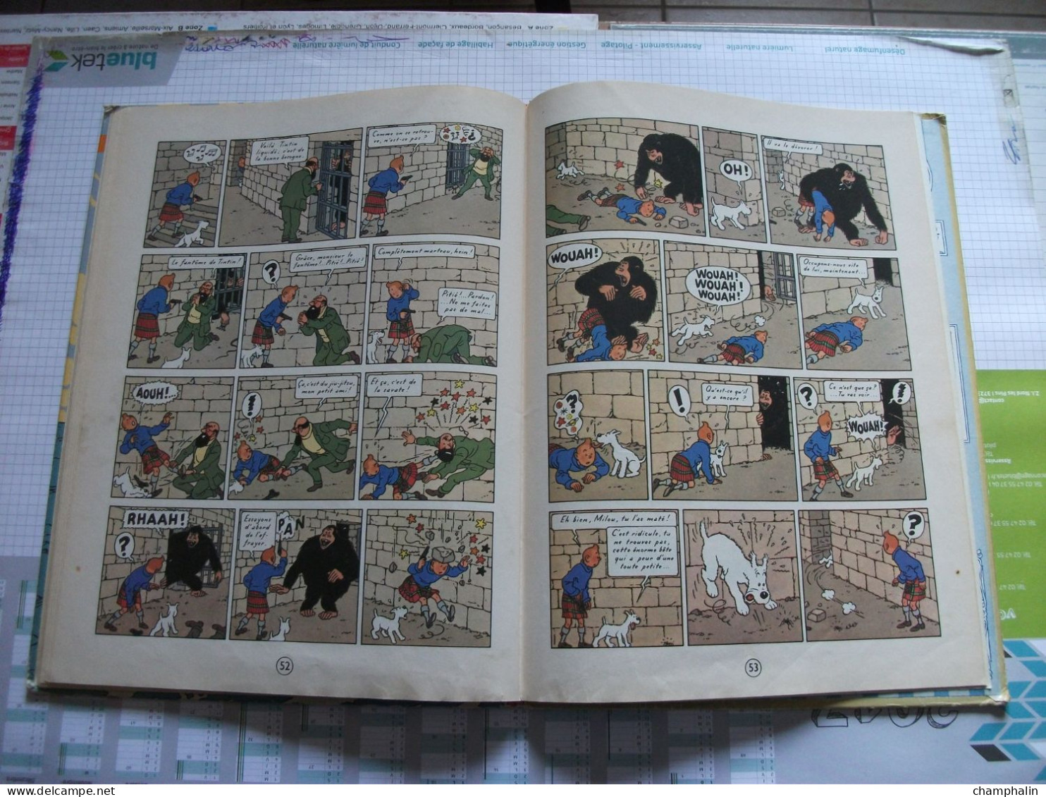 Hergé - Les Aventures de Tintin - L'Ile Noire - Ed Casterman - Réf. Série B 36 (1966) - Voir état & description