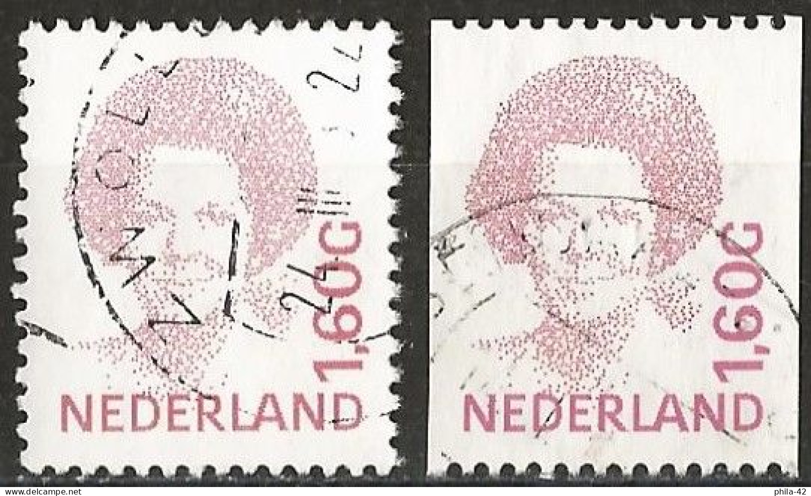 Netherlands 1991 - Mi 1414 YA/yB - YT 1380F/Fa ( Queen Beatrix ) - Used Stamps