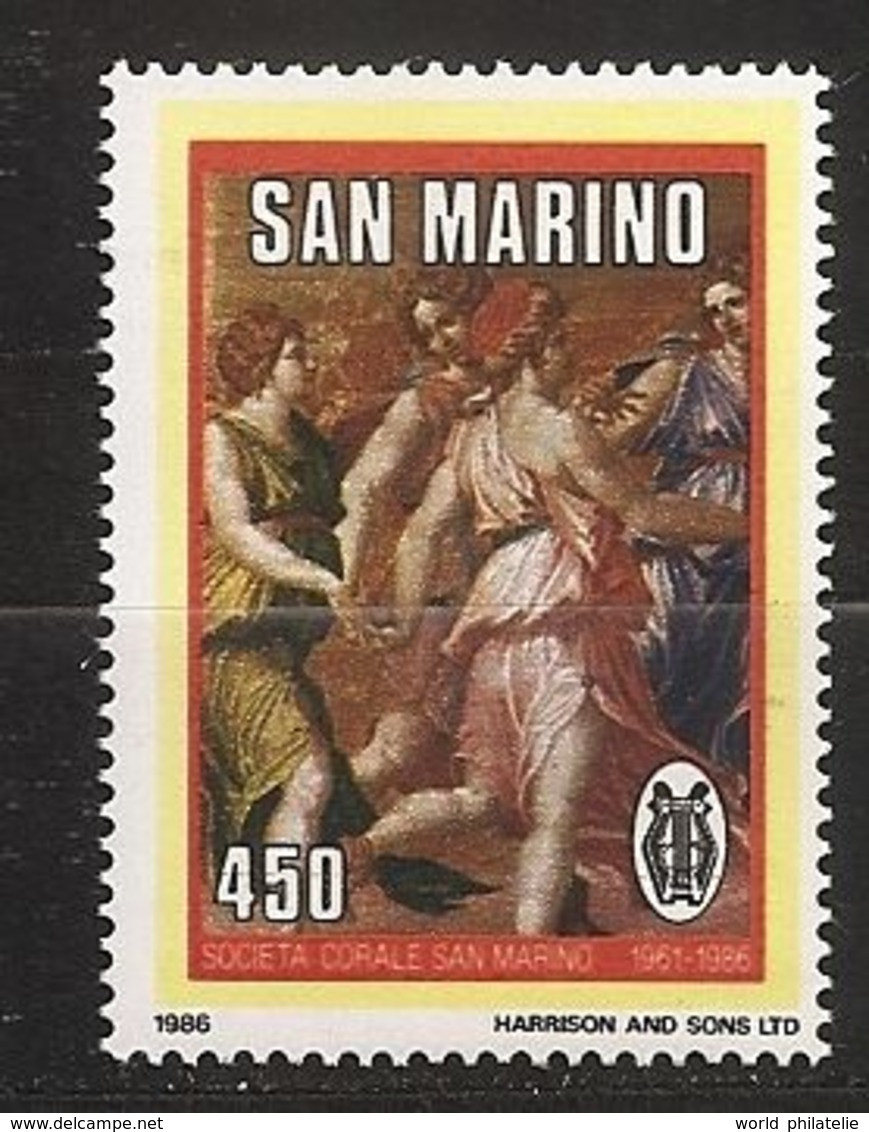 Saint-Marin 1986 N° 1143 ** Société Chorale, Tableau, Romano, Giulio Romano, Architecte, Danse, Apollon, Muses, Chant - Unused Stamps