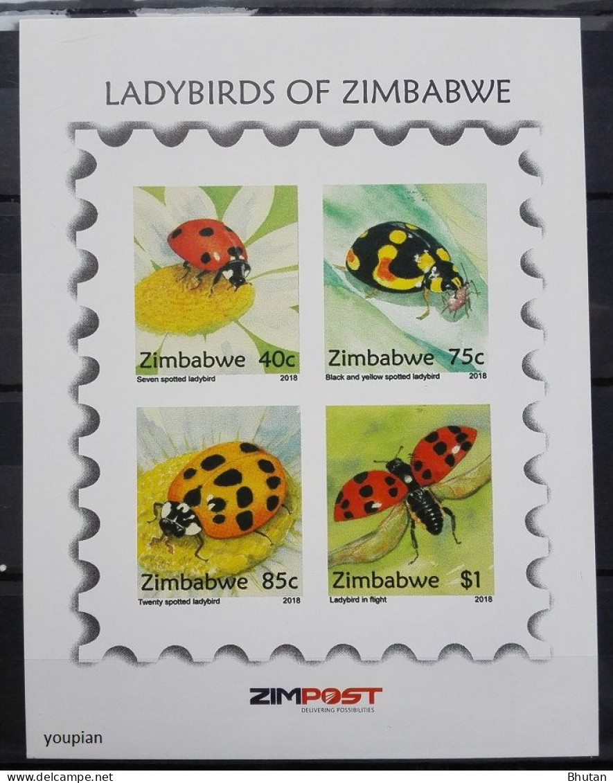 Zimbabwe 2018, Ladybirds, MNH S/S - Zimbabwe (1980-...)