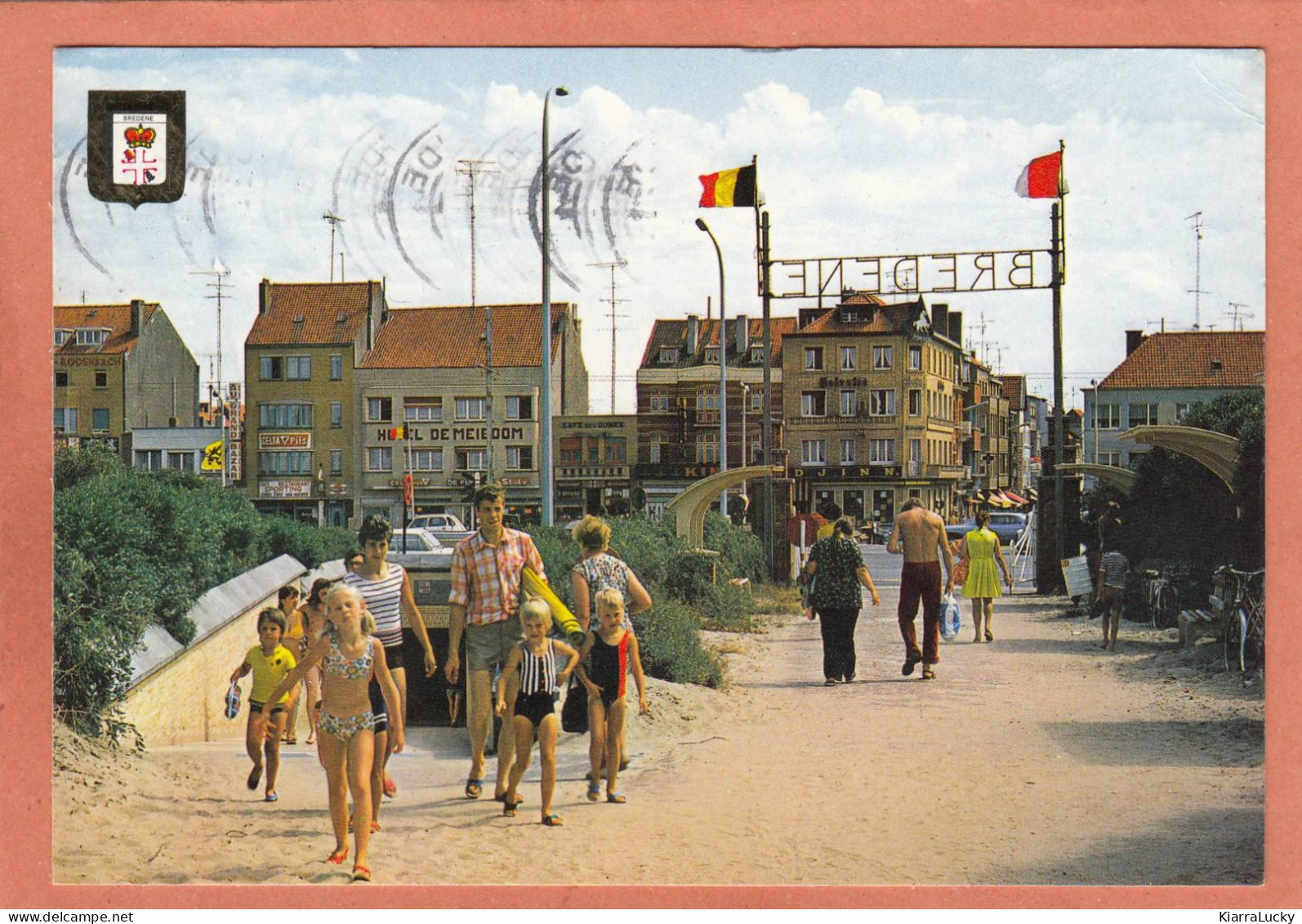 BREDENE - FLANDRE OCCIDENTALE - TUNNEL EN INGANG STRAND ET ENTREE DE LA PLAGE - ECRITE - Bredene