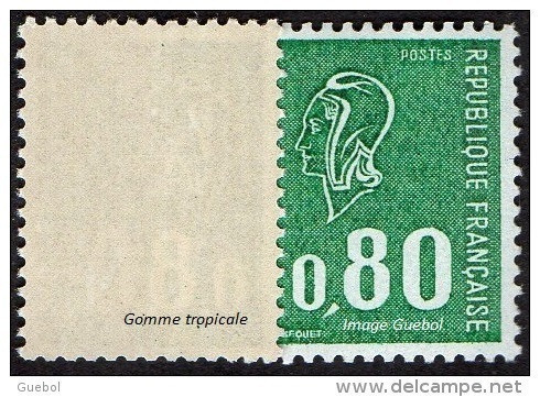 France Marianne De Béquet N° 1893 B ** Variété Le 0f80 Vert Gomme Tropicale - 1971-1976 Marianne De Béquet