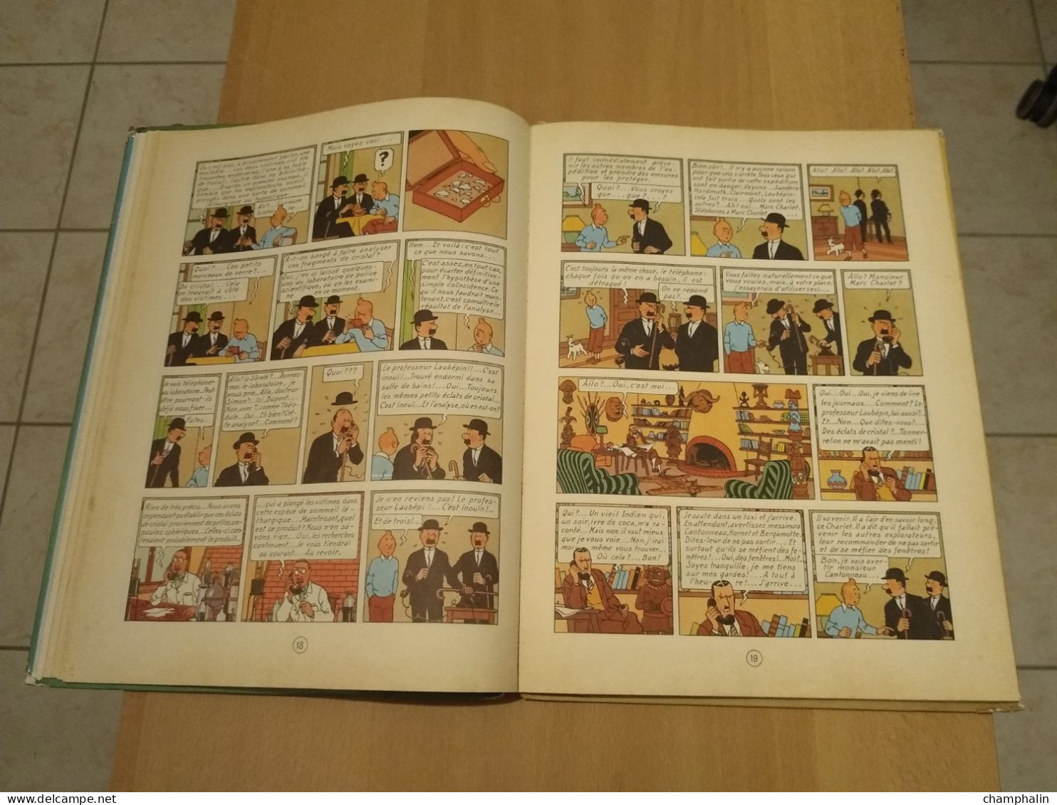 Hergé - Les Aventures de Tintin - Les 7 Boules de Cristal - Ed Casterman Réf Série B 38 (1968) - Voir état & description