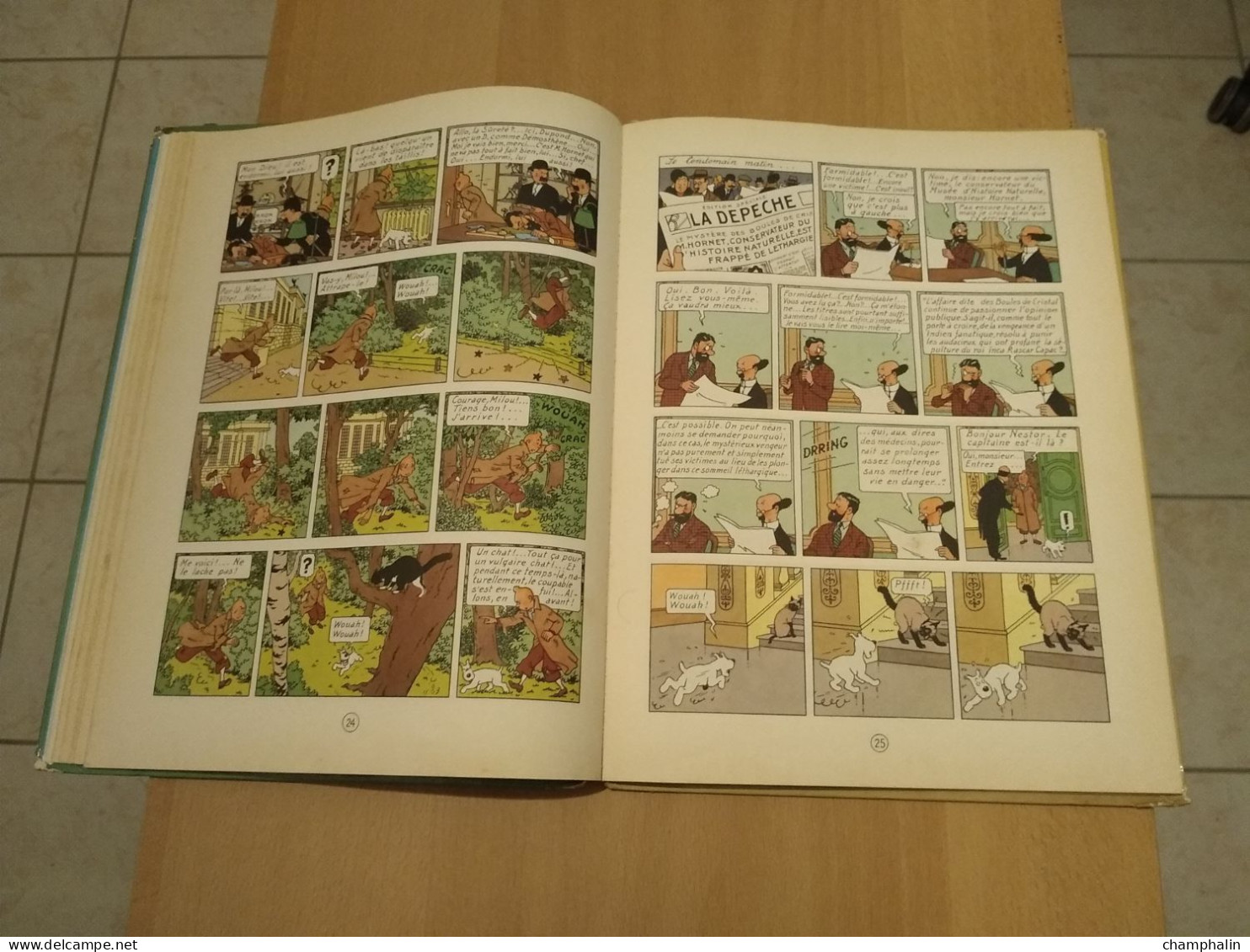 Hergé - Les Aventures de Tintin - Les 7 Boules de Cristal - Ed Casterman Réf Série B 38 (1968) - Voir état & description