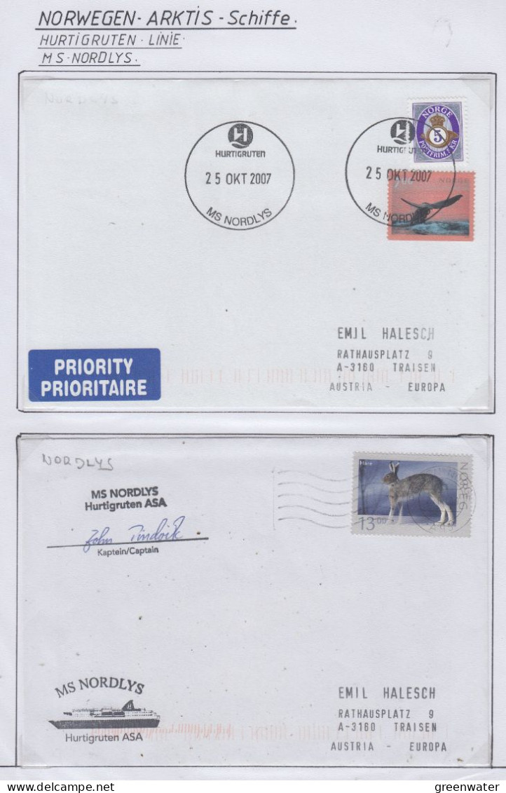 Norway Hurtigruten MS Nordlyss 2 Covers   (HI175) - Polar Ships & Icebreakers