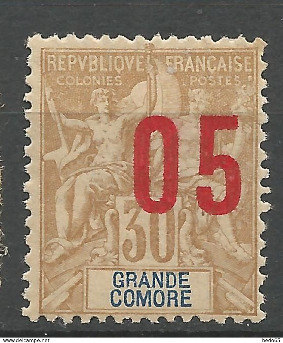 GRANDE COMORE  N° 25A Surcharge Déplacée Espacée NEUF* CHARNIERE / Hinge / MH - Unused Stamps