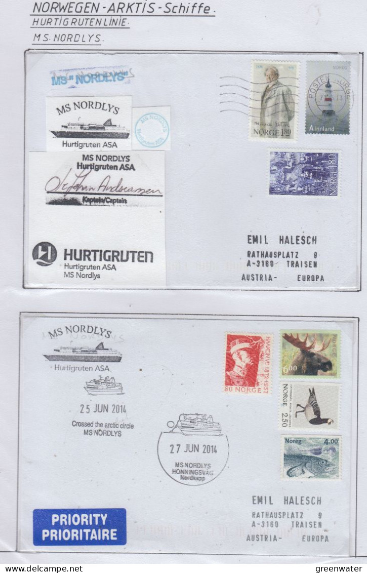 Norway Hurtigruten MS Nordlyss 2 Covers (HI176) - Navi Polari E Rompighiaccio