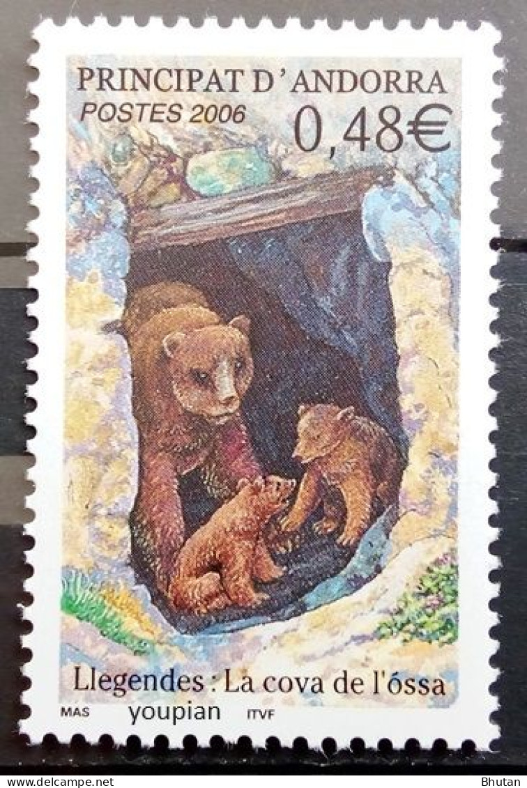 Andorra (French Post) 2006, Legends - Cave Of The Bear, MNH Single Stamp - Ungebraucht