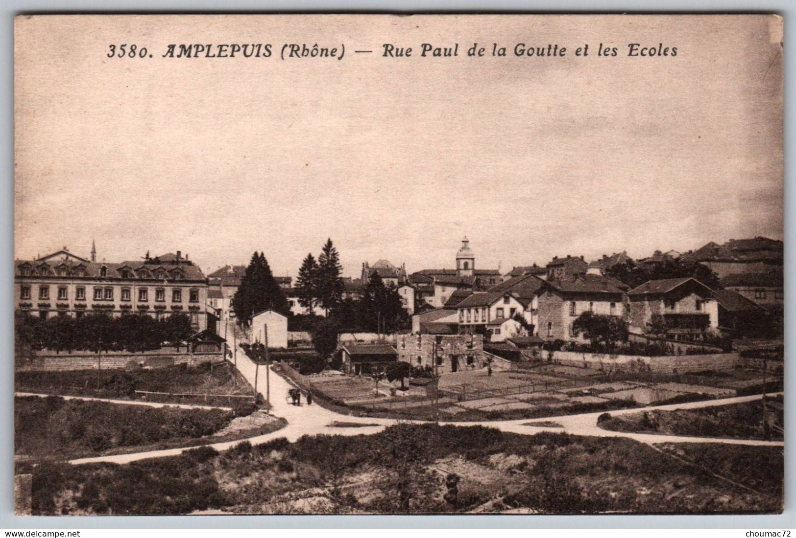 (69) 199, Amplepuis, Goutagny édit 3580, Rue Paul De La Goutte Et Les Ecoles - Amplepuis