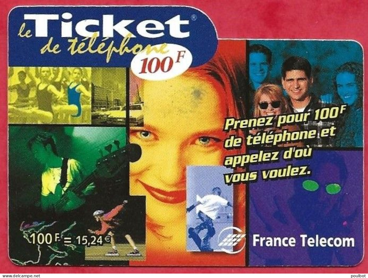 Ticket FT PU14V1 Patchwork Photo ( Tache Rouge Sur M ) 31 12 2000 - FT Tickets