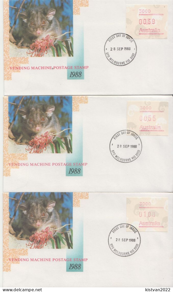 Australia FDC With Machine Stamps - Timbres De Distributeurs [ATM]