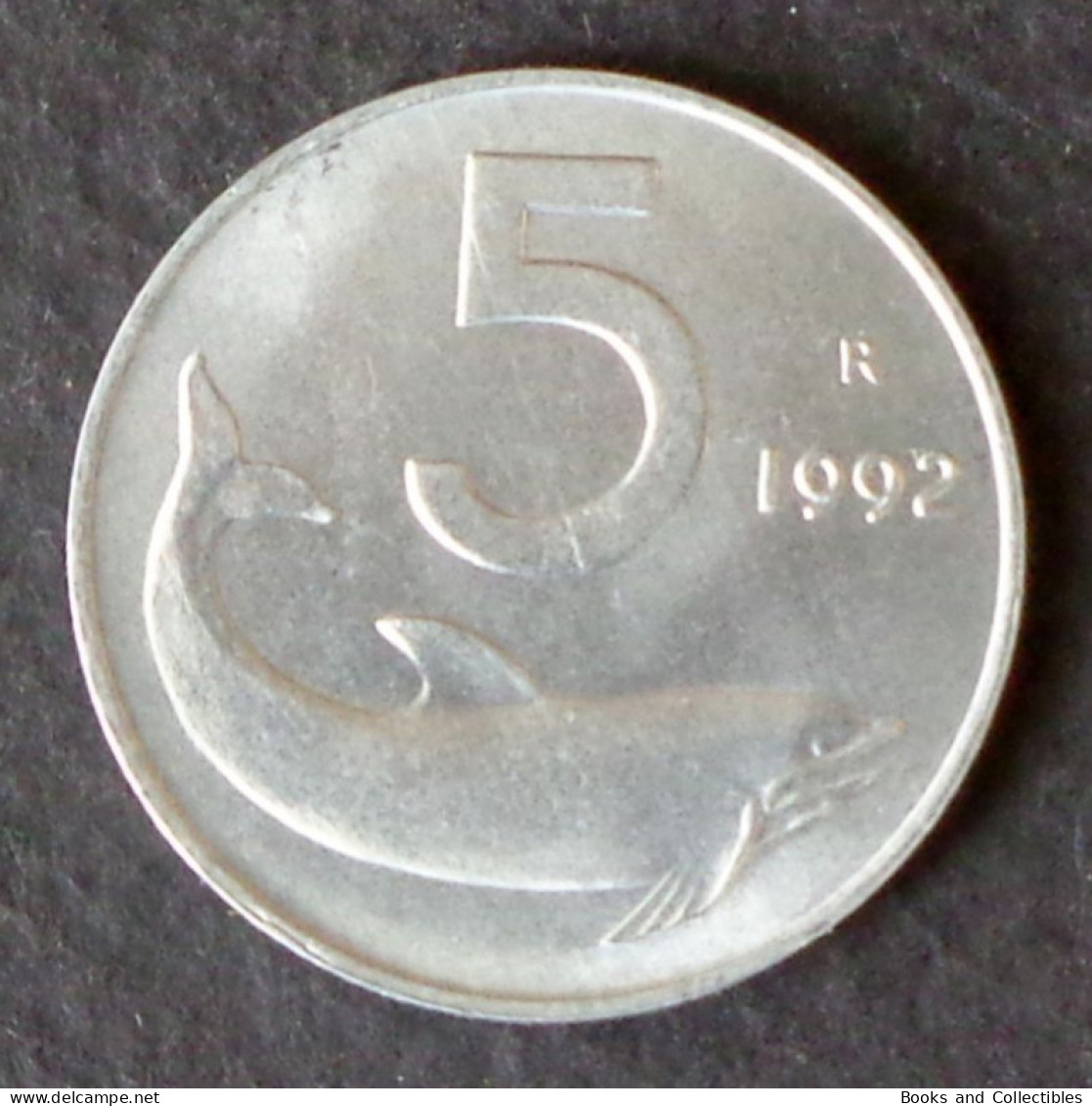 ITALY - 5 Lira 1992 - KM# 92 * Ref. 0197 - 5 Liras