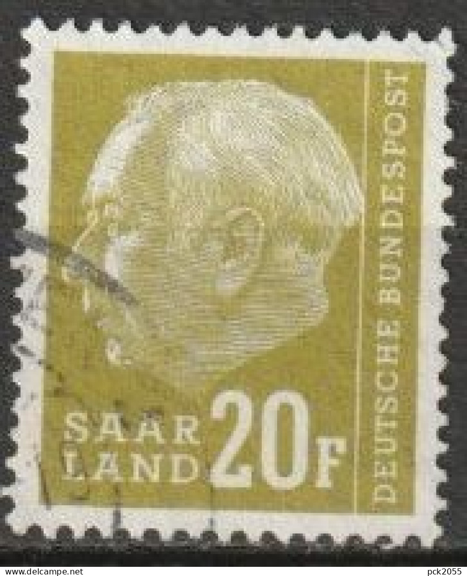 Saarland 1958 MiNr.417  O Gestempelt  Bundespräsident Theodor Heuss ( A1641/2) - Gebruikt