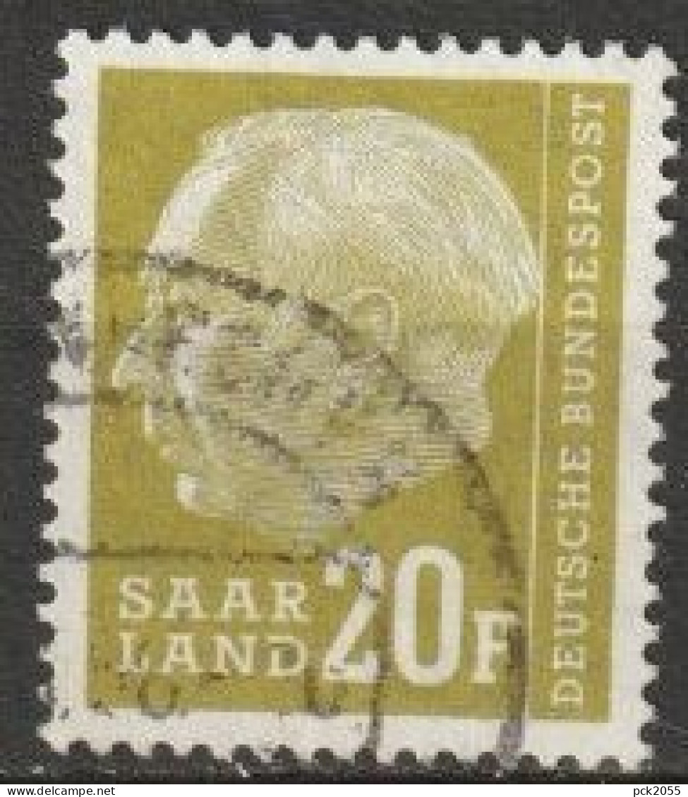 Saarland 1958 MiNr.417  O Gestempelt  Bundespräsident Theodor Heuss ( A1667/2) - Oblitérés