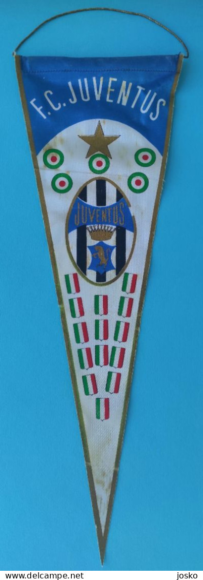 JUVENTUS FC - Italy Original Vintage Football Pennant * Large Size * Italia Calcio Soccer Fussball Foot Futbol RRR - Habillement, Souvenirs & Autres