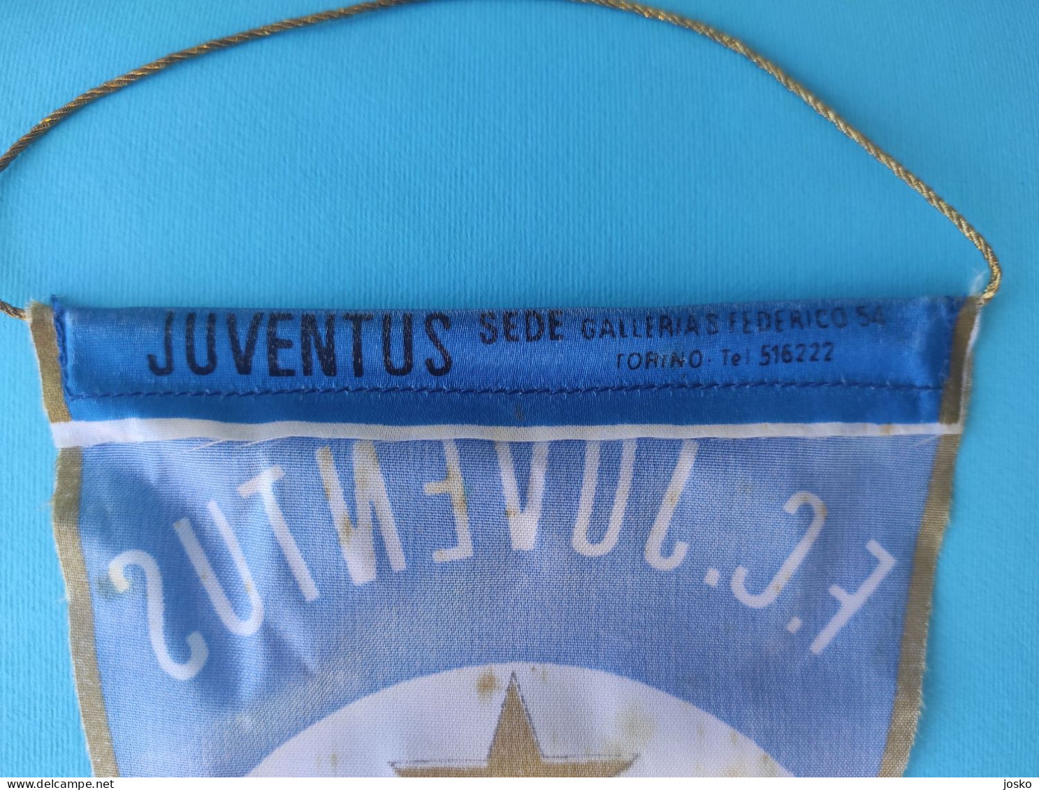 JUVENTUS FC - Italy original vintage football pennant * Large size * Italia calcio soccer fussball foot futbol RRR