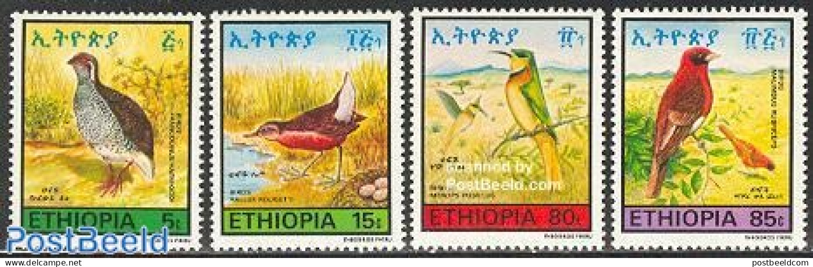 Ethiopia 1985 Birds 4v, Mint NH, Nature - Birds - Ethiopia
