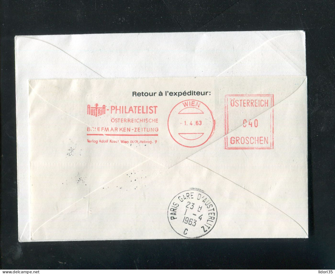 "OESTERREICH" 1963, 2 AUA-Caravelle-Erstflugbriefe "Wien-Paris" Und "Wien-Frankfurt" (70135) - Premiers Vols