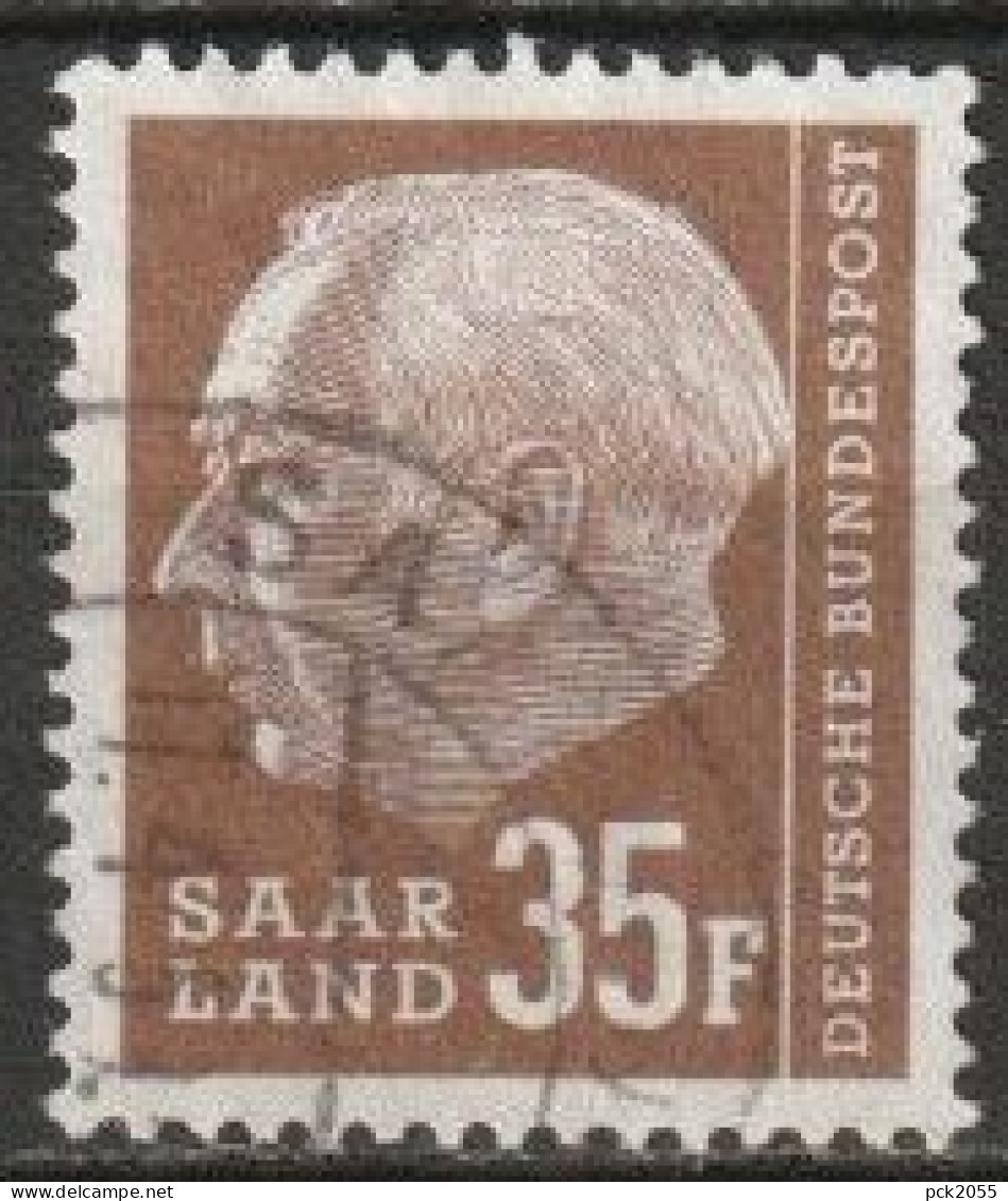 Saarland 1958 MiNr.420  O Gestempelt  Bundespräsident Theodor Heuss ( A1761) - Gebraucht