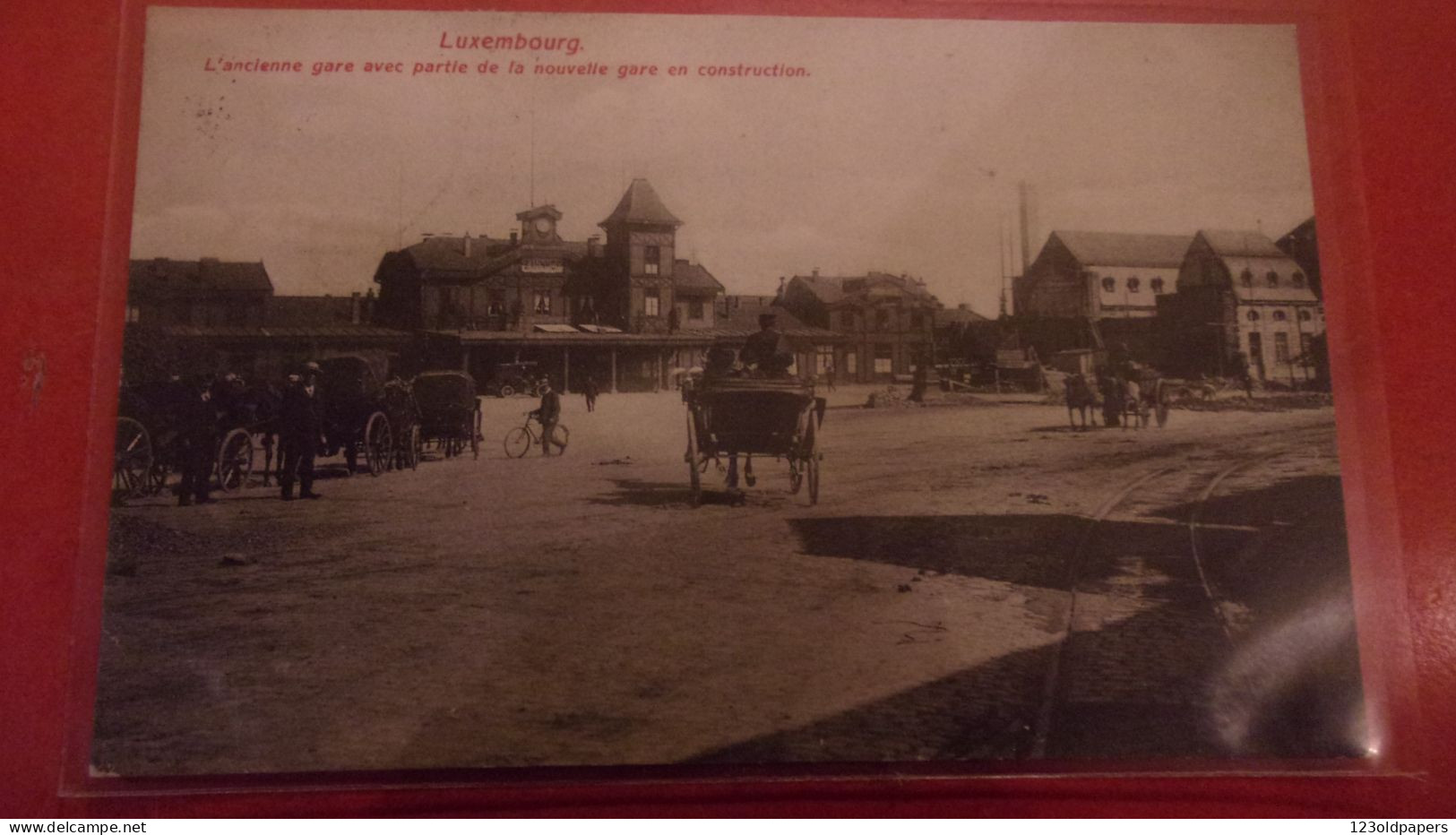 LUXEMBOURG ANCIENNE GARE AVEC PARTIE  DE LA NOUVELLE GARE EN CONSTRUCTION - Lussemburgo - Città