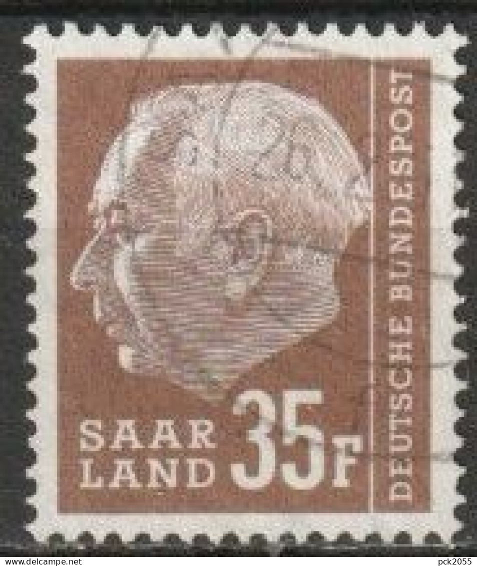 Saarland 1958 MiNr.420  O Gestempelt  Bundespräsident Theodor Heuss ( A1762) - Usati