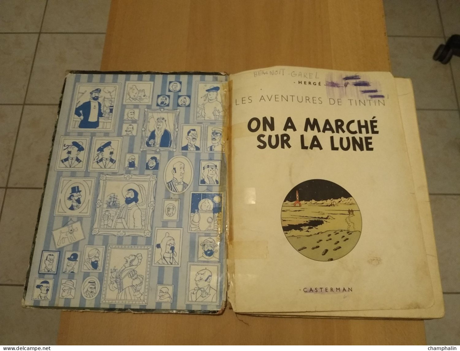 Hergé - Les Aventures De Tintin - On A Marché Sur La Lune - Ed Casterman Réf Série B 36 (1966) - Voir état & Description - Tintin