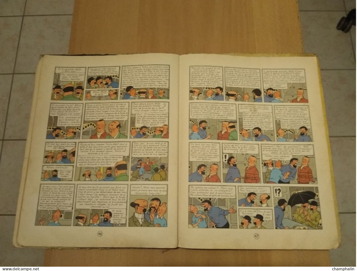 Hergé - Les Aventures de Tintin - On a marché sur la Lune - Ed Casterman Réf Série B 36 (1966) - Voir état & description