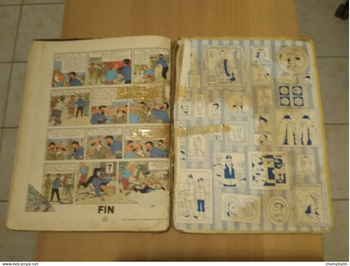 Hergé - Les Aventures de Tintin - On a marché sur la Lune - Ed Casterman Réf Série B 36 (1966) - Voir état & description