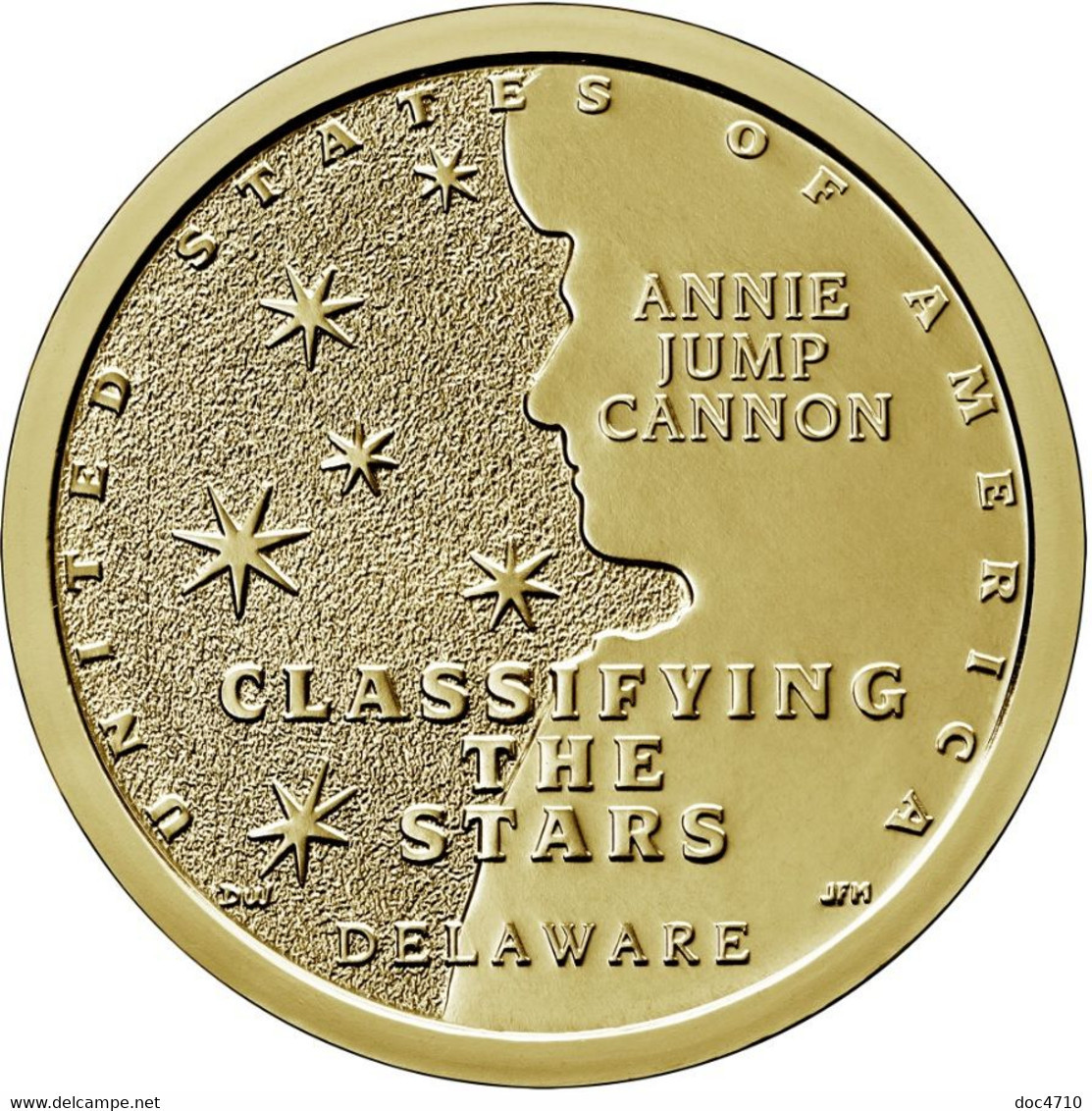 USA 1 Dollar 2019 D, Innovation-Delaware - Silhouette Of Annie Jump Cannon, KM#706, Unc - 2000-…: Sacagawea