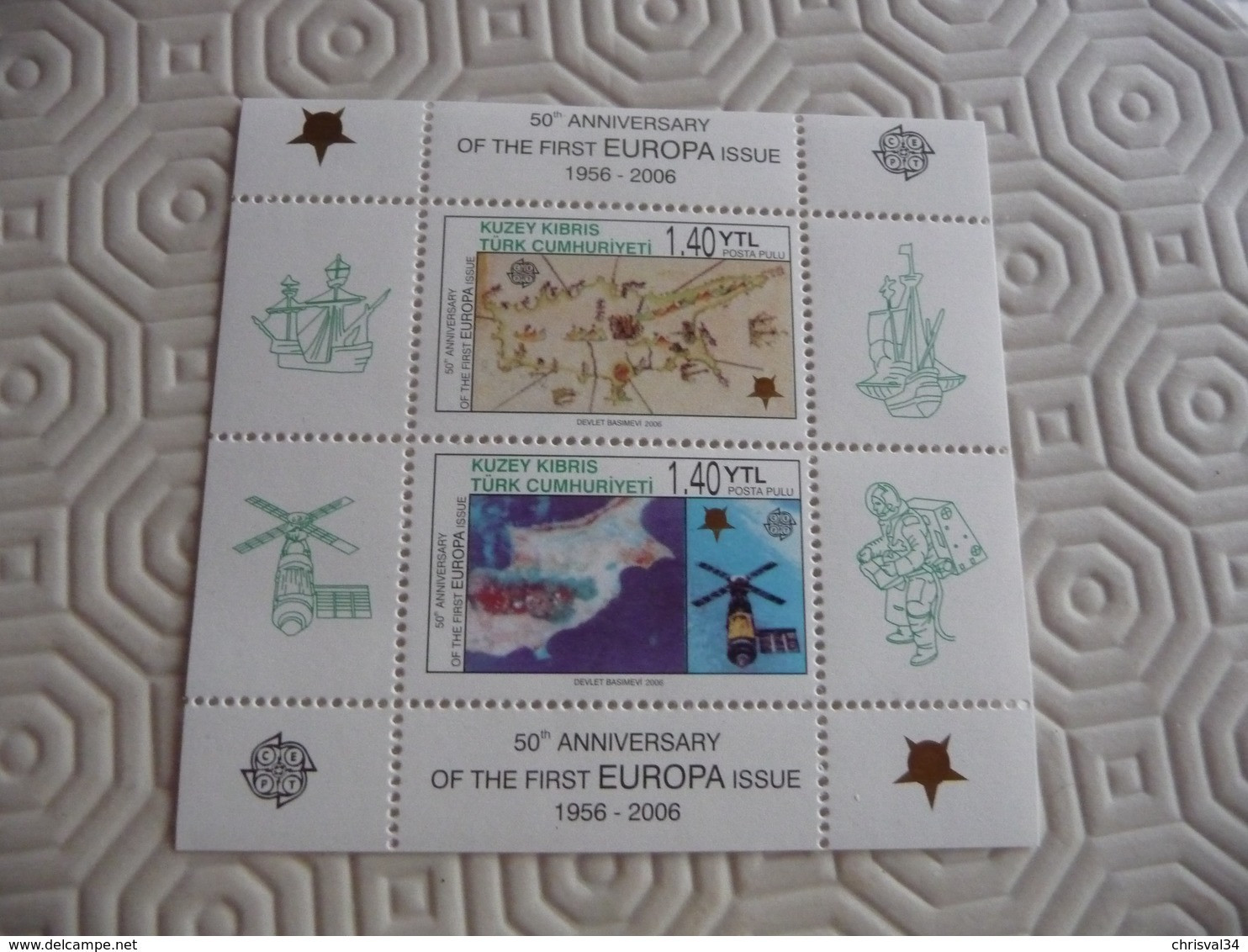 TIMBRES     EUROPA    2006   TURQUIE  CHYPRE   BLOC  FEUILLET  N  22    COTE  6,00  EUROS     NEUFS  LUXE** - 2006