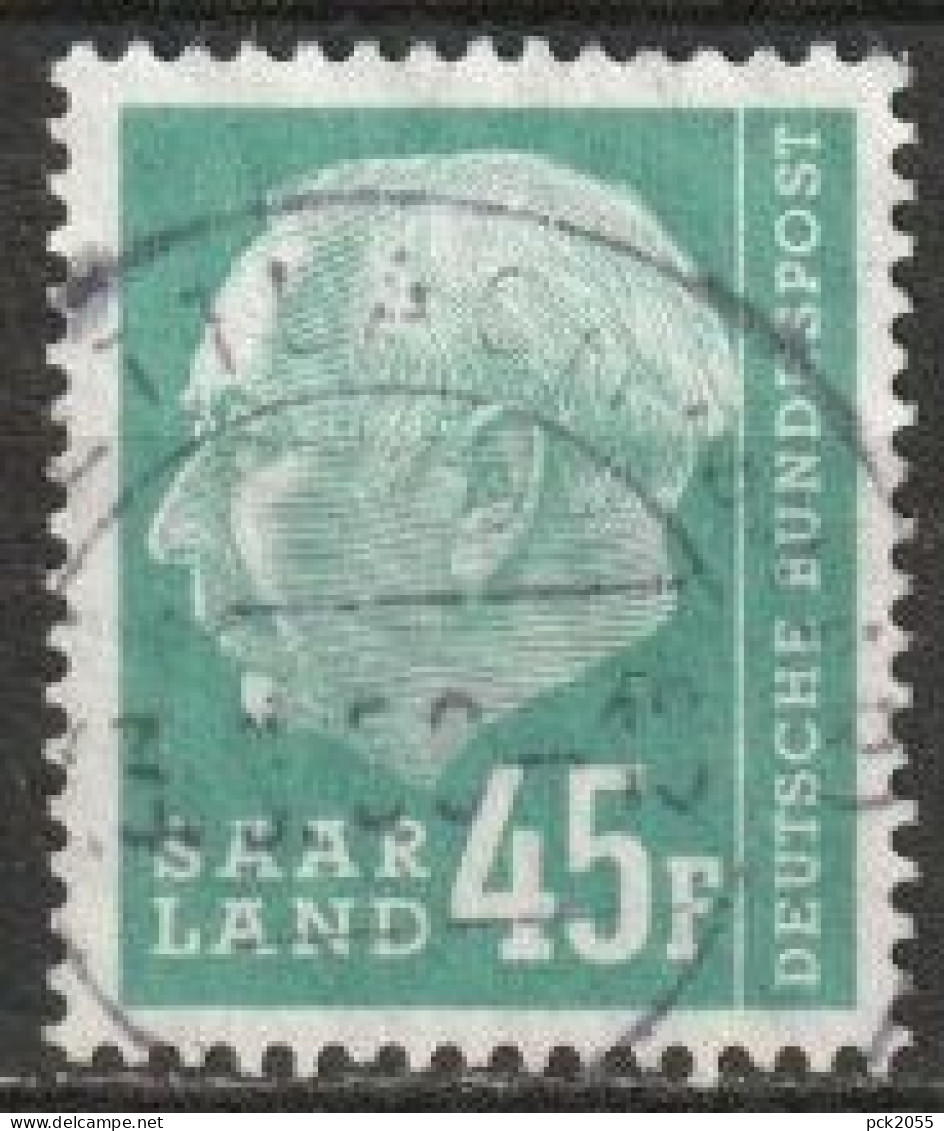 Saarland 1958 MiNr.421  O Gestempelt  Bundespräsident Theodor Heuss ( A1793) - Usados