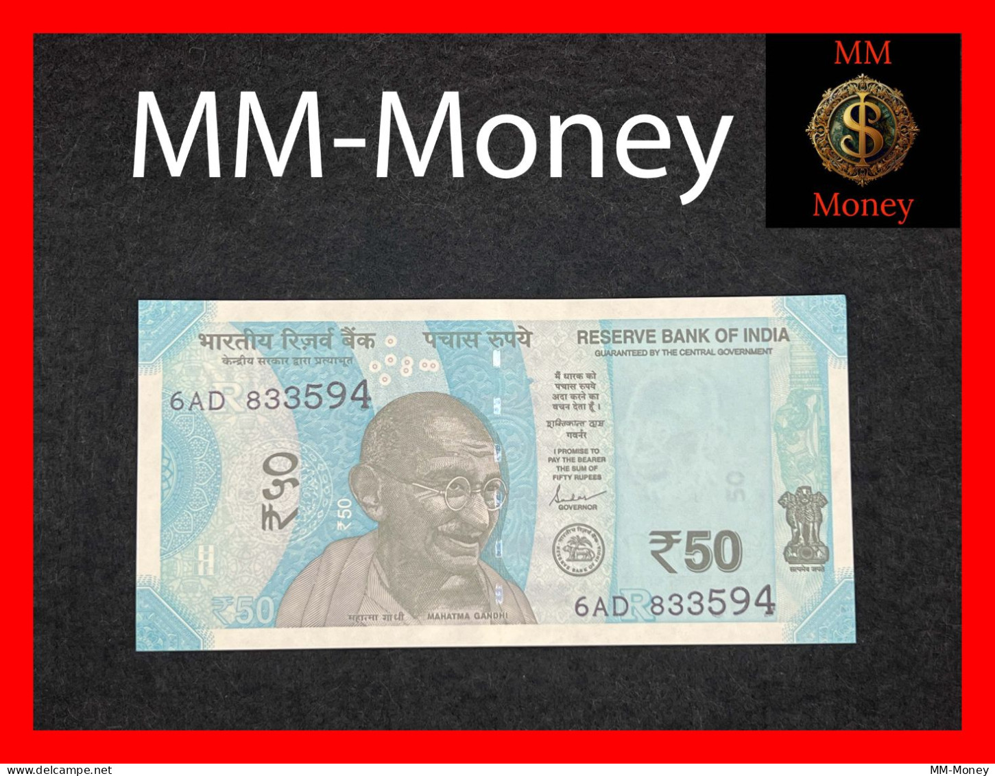 INDIA   50 Rupees   2019  P.  111  *plate Letter R*      UNC - Indien