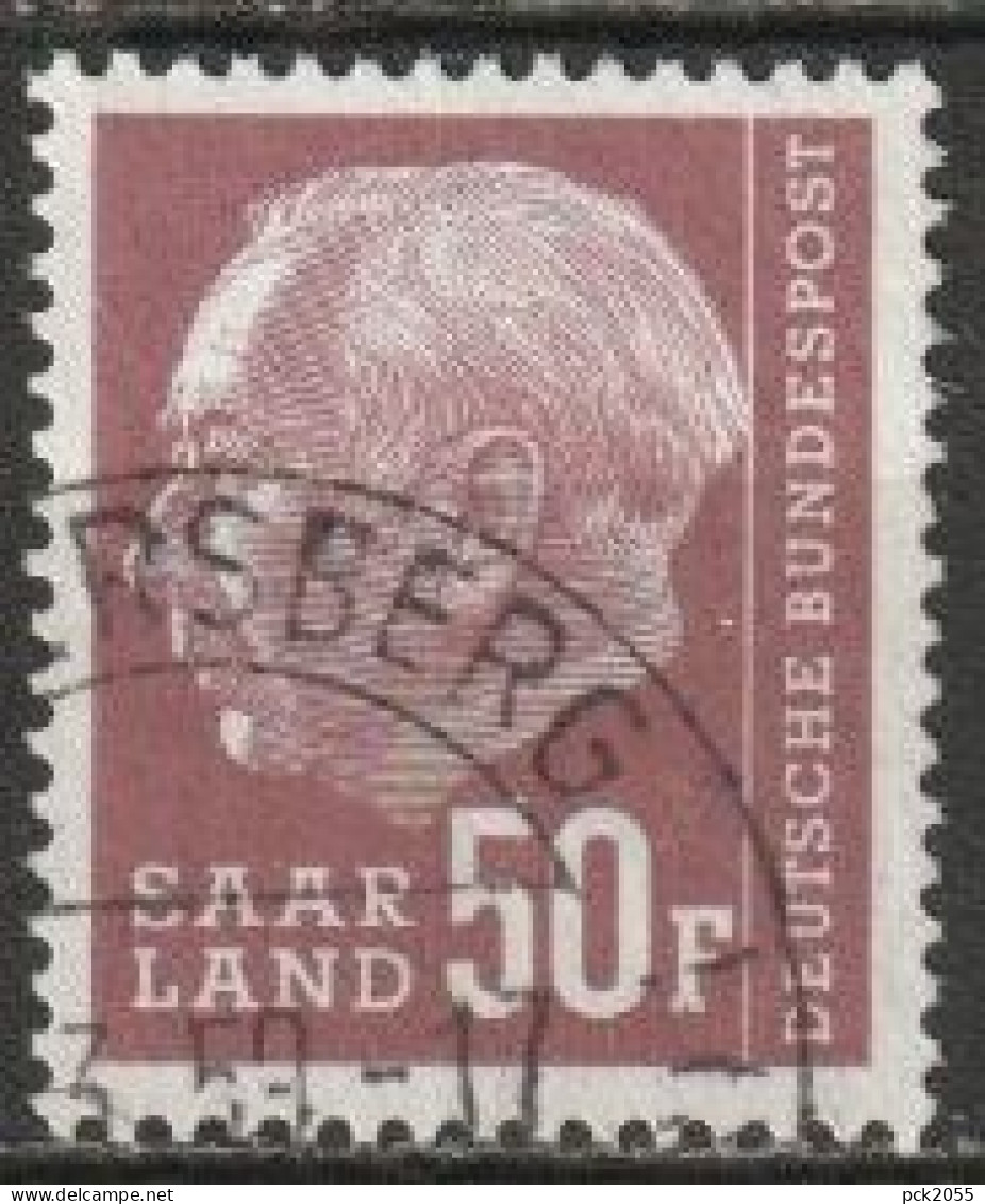 Saarland 1958 MiNr.422  O Gestempelt  Bundespräsident Theodor Heuss ( A1874/2) - Used Stamps